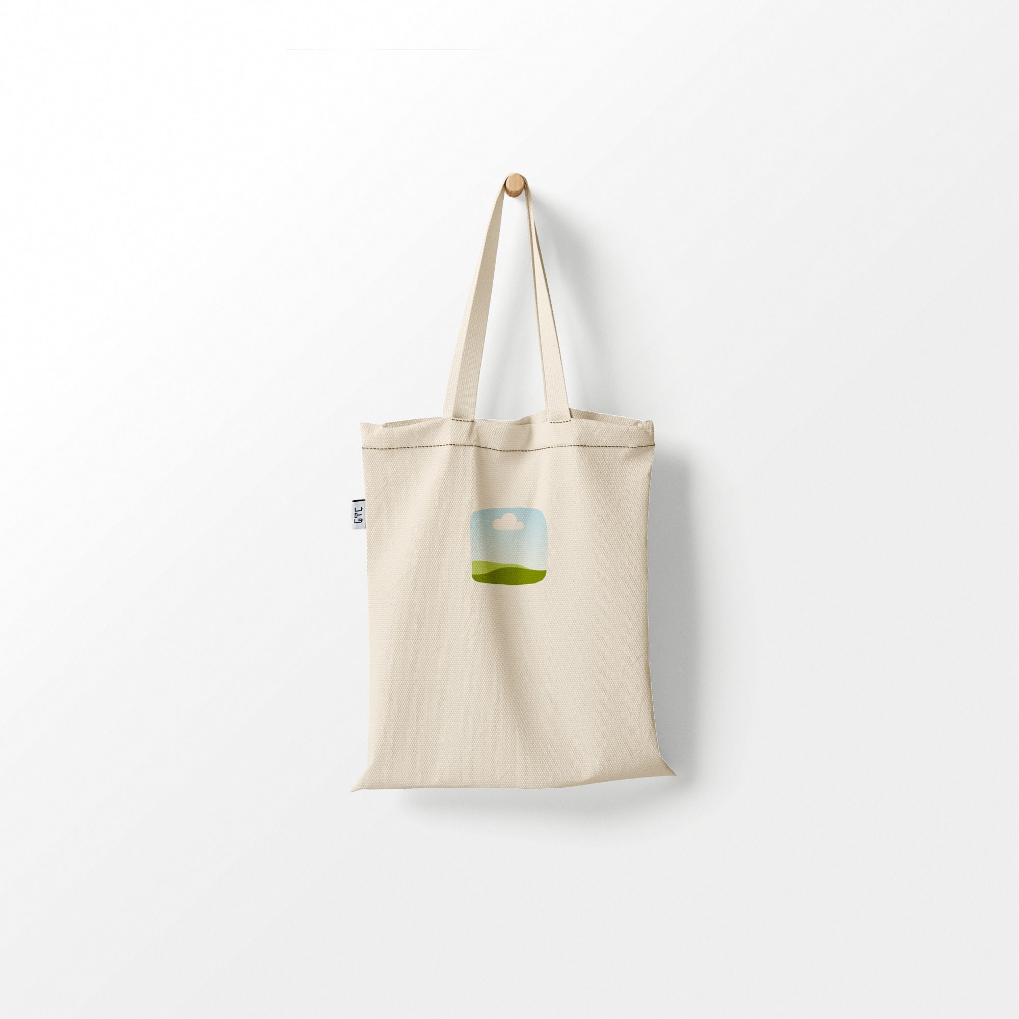One side logo size - Printed tote bag