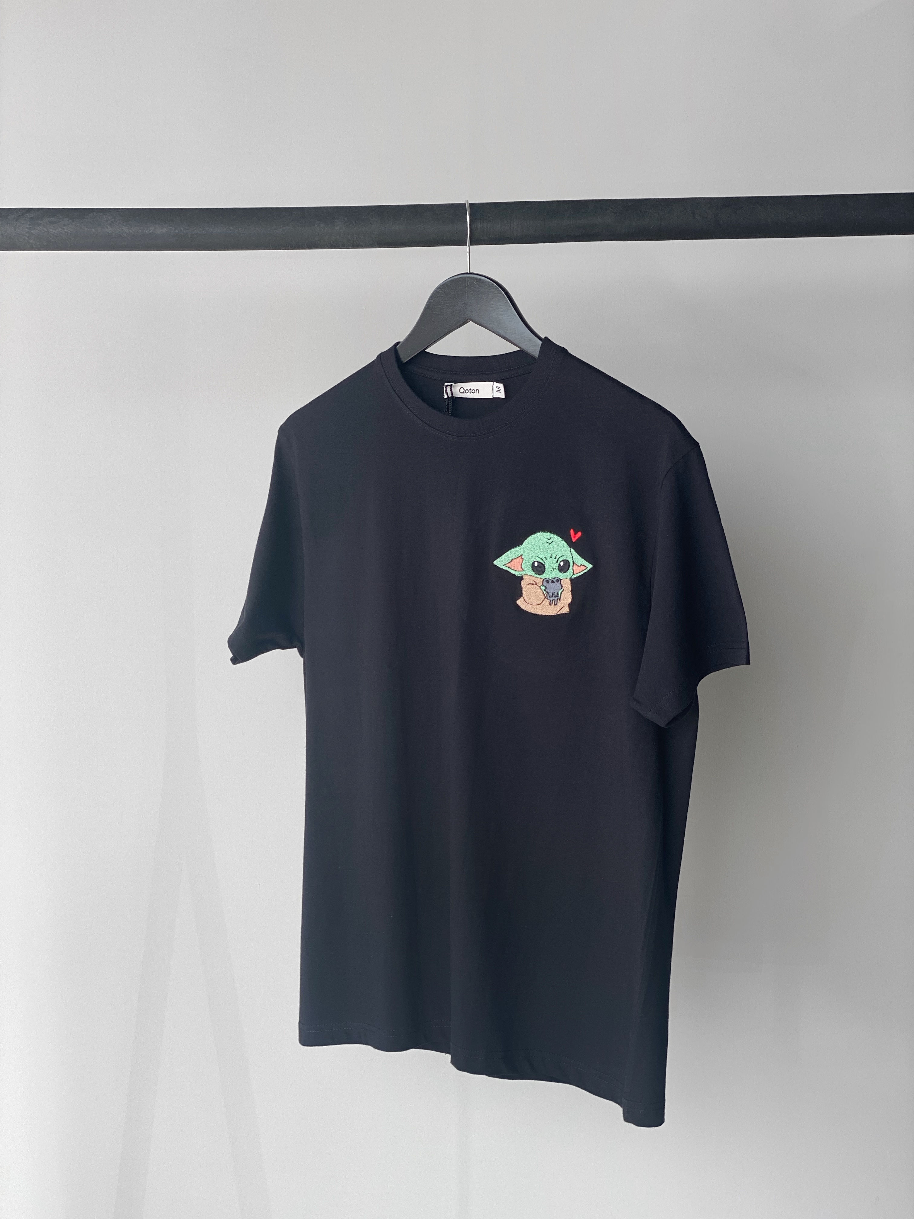 Baby Yoda Embroidered T-Shirt