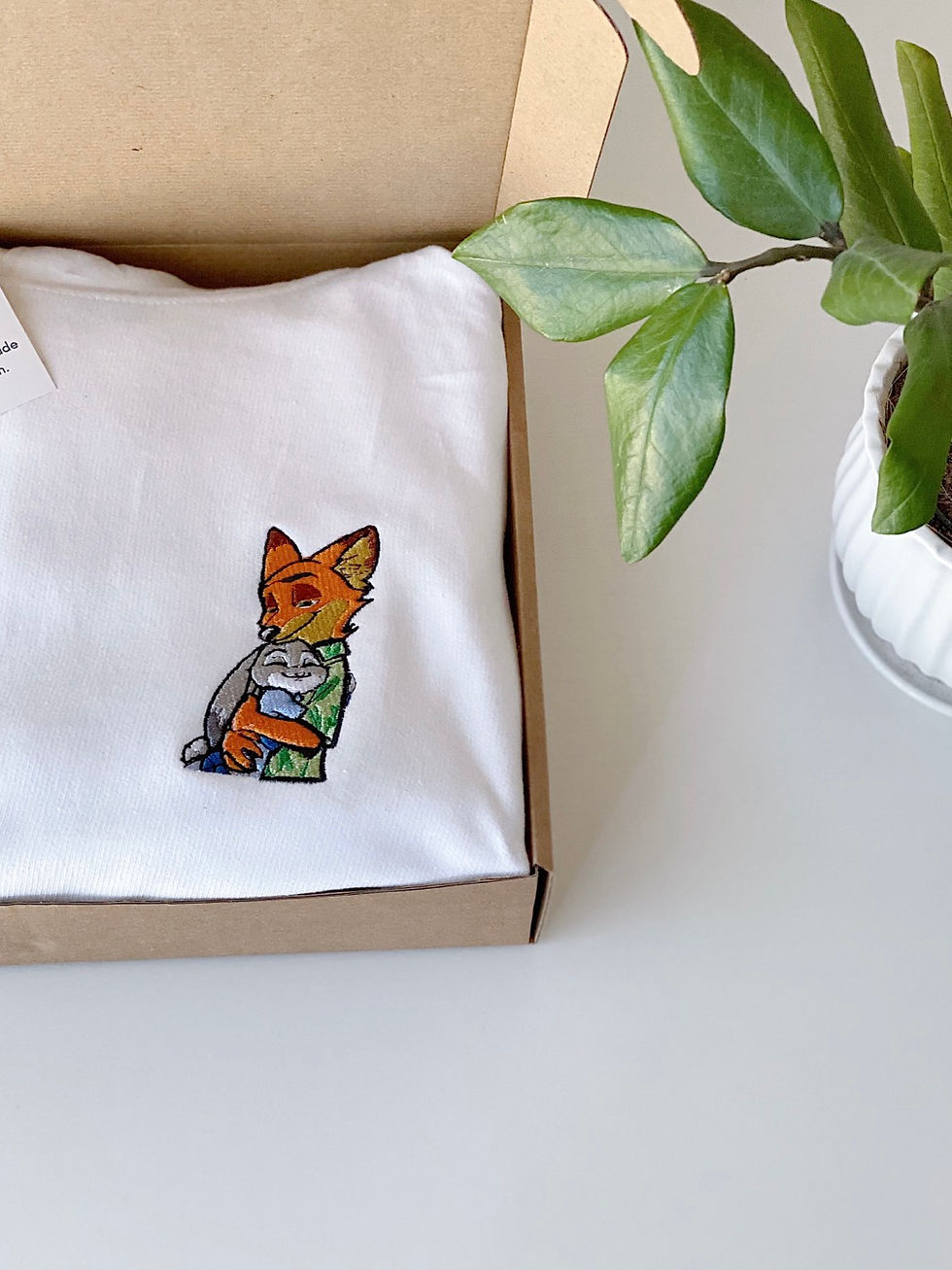 Thumbnail: Fox and Rabbit Embroidered Hoodie