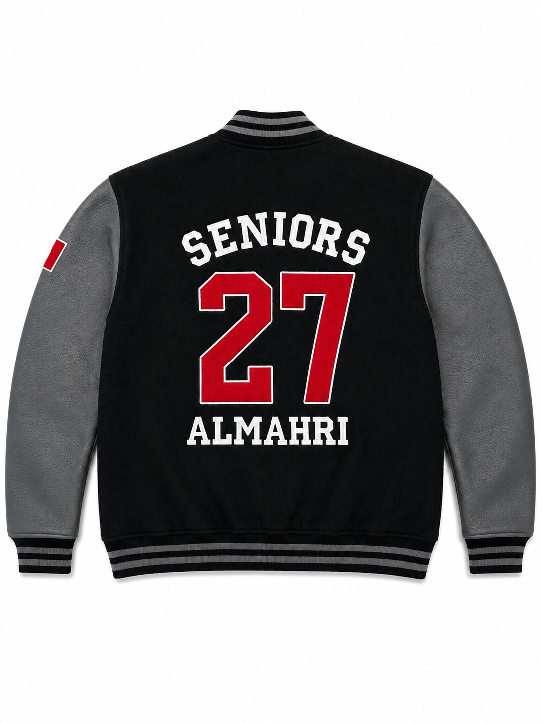 Embroidered Varsity Jacket With 9 Patches