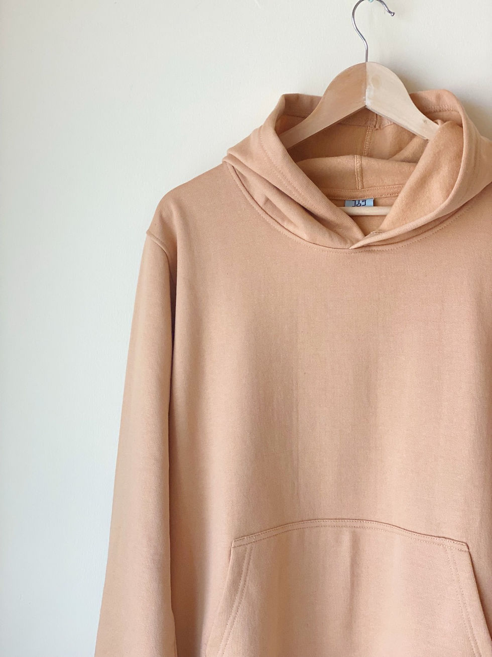 Custom embroidered beige hoodie