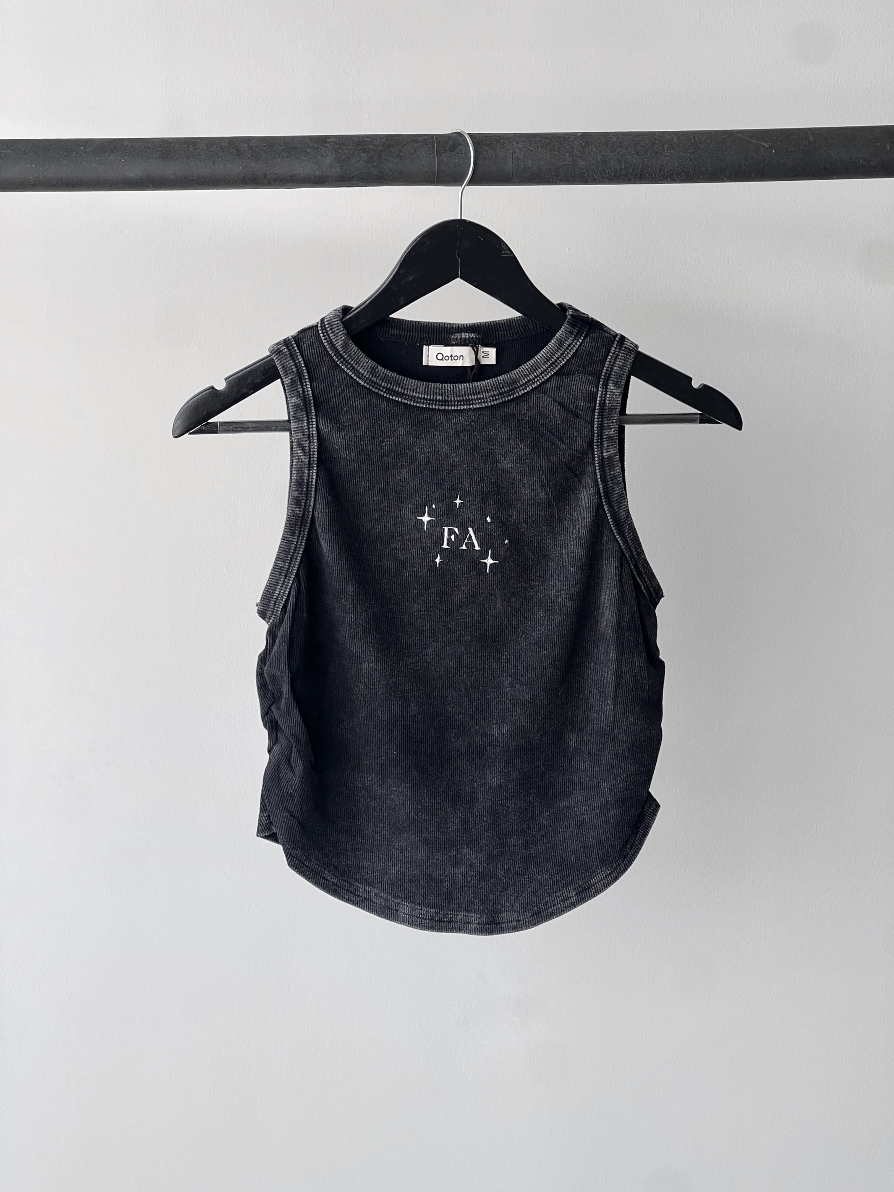 Letters With Stars Embroidered Top