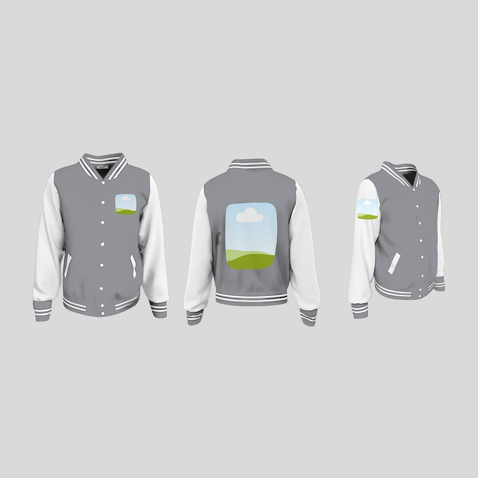 Thumbnail: Custom Varsity Jacket With Front, Back And Right Sleeve Design - Embroidery