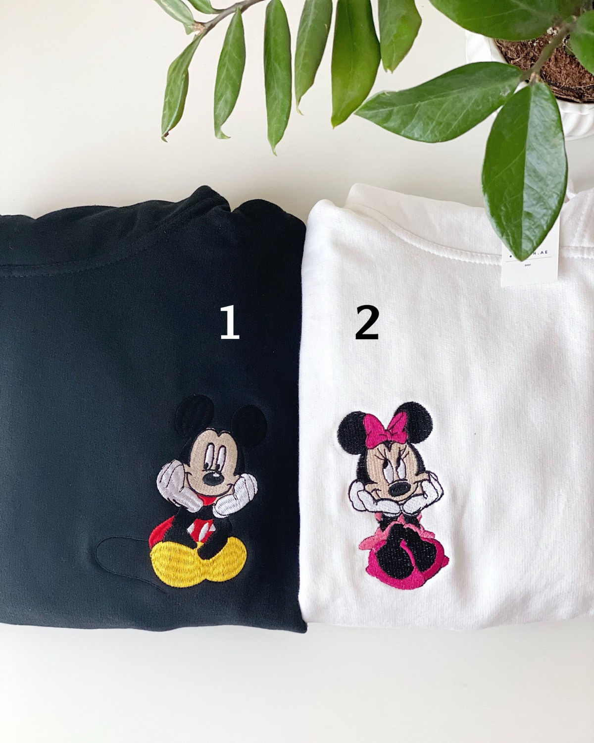Mickey Mouse & Minnie Mouse Embroidered Hoodie 01