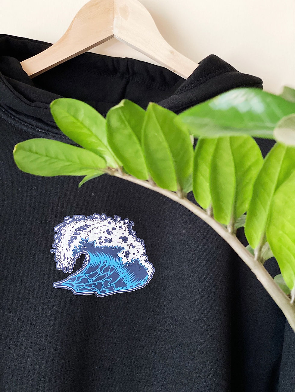 Wave Printed Hoodie 01