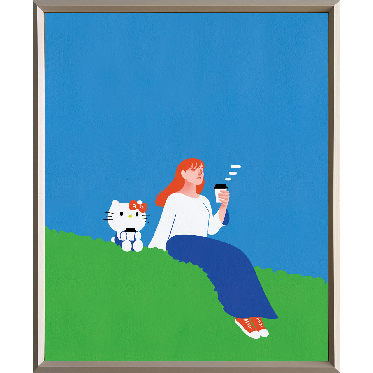 赤　複製原画＿つかのまのおやすみ