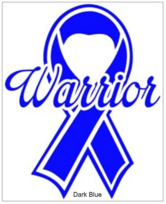 Thumbnail: 4"x 5" Warrior Cancer Awareness Ribbon