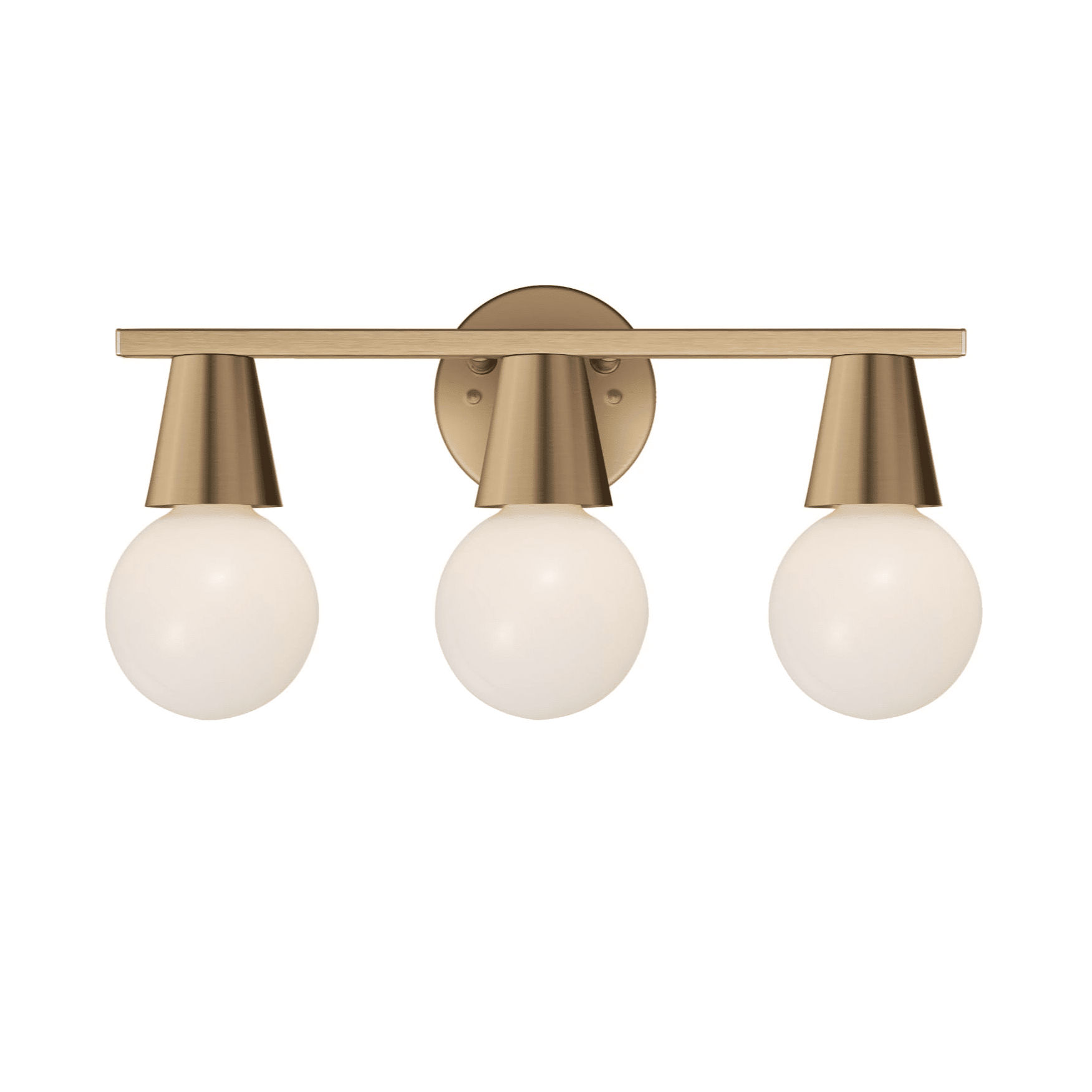 Modern Matte Brass Three Light Bathroom Vanity Wall Sconce Lamp