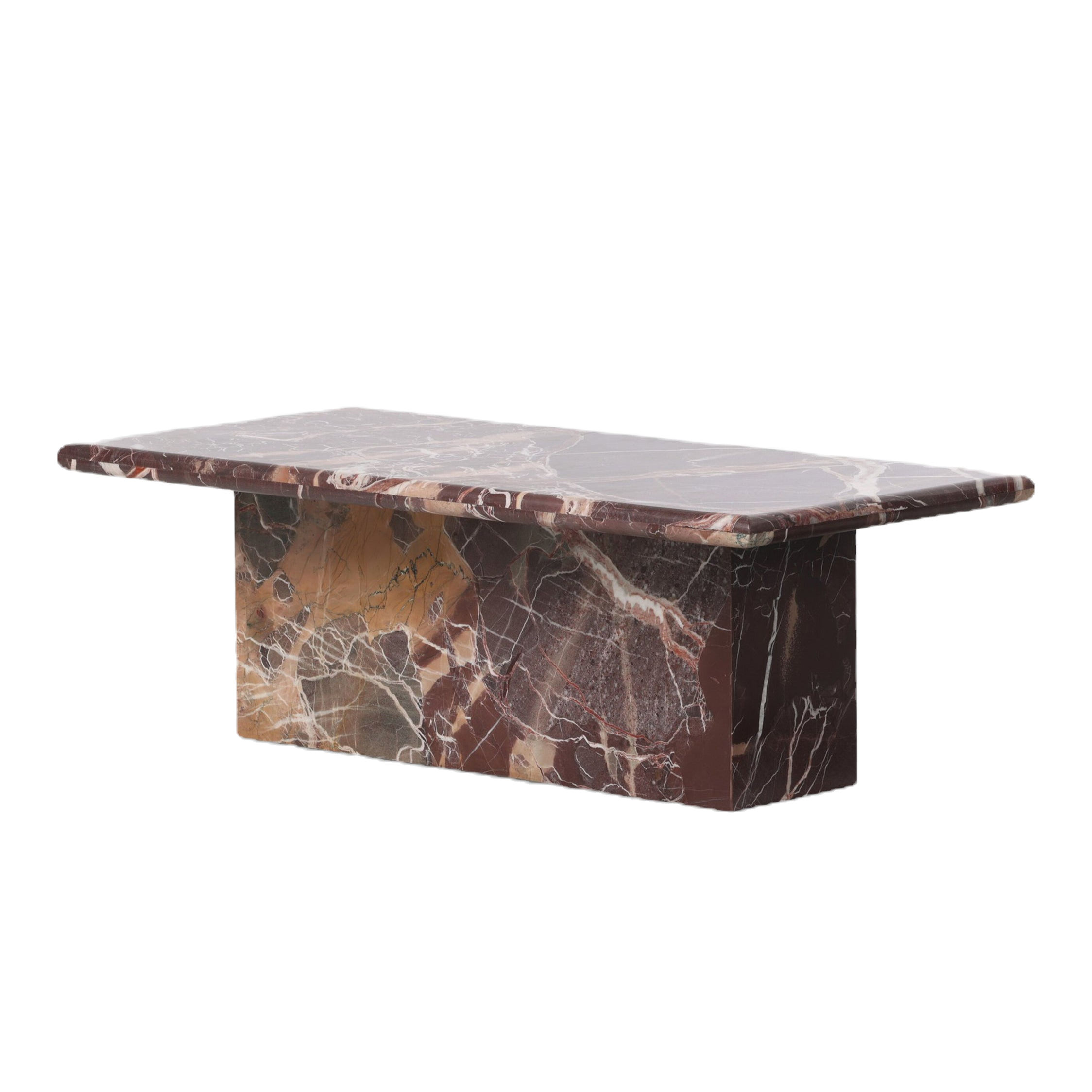 Leonel Solid Marble Coffee Table with Retro Italian Inspired Design