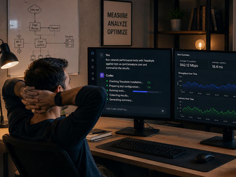 Using AI Agents for Real Network Testing