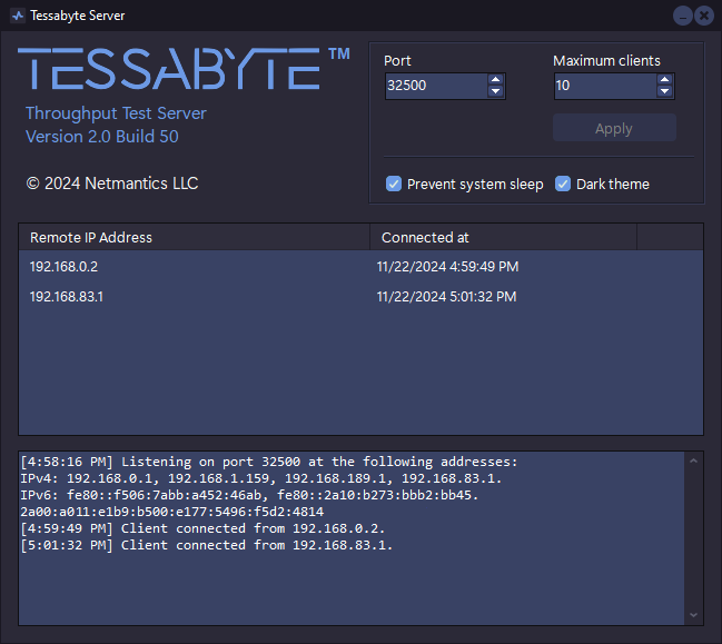 Network Speed Testing with Multiple Clients