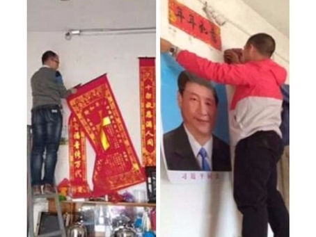 CRISTIANOS CHINOS ORDENADOS A REEMPLAZAR IMAGENES DE JESUS POR LA DE XI-JINPING