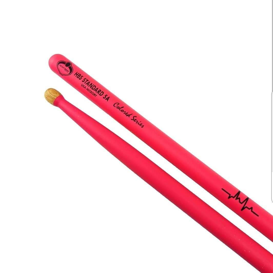 Pink Hickory Wood 5A Drum sticks