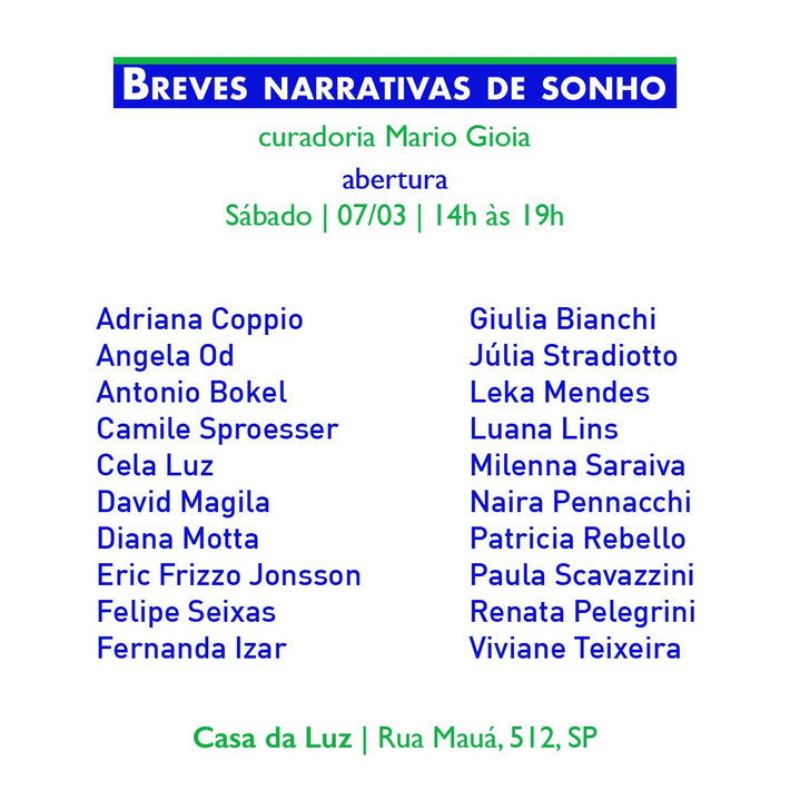 Exposição Breves Narrativas de Sonho