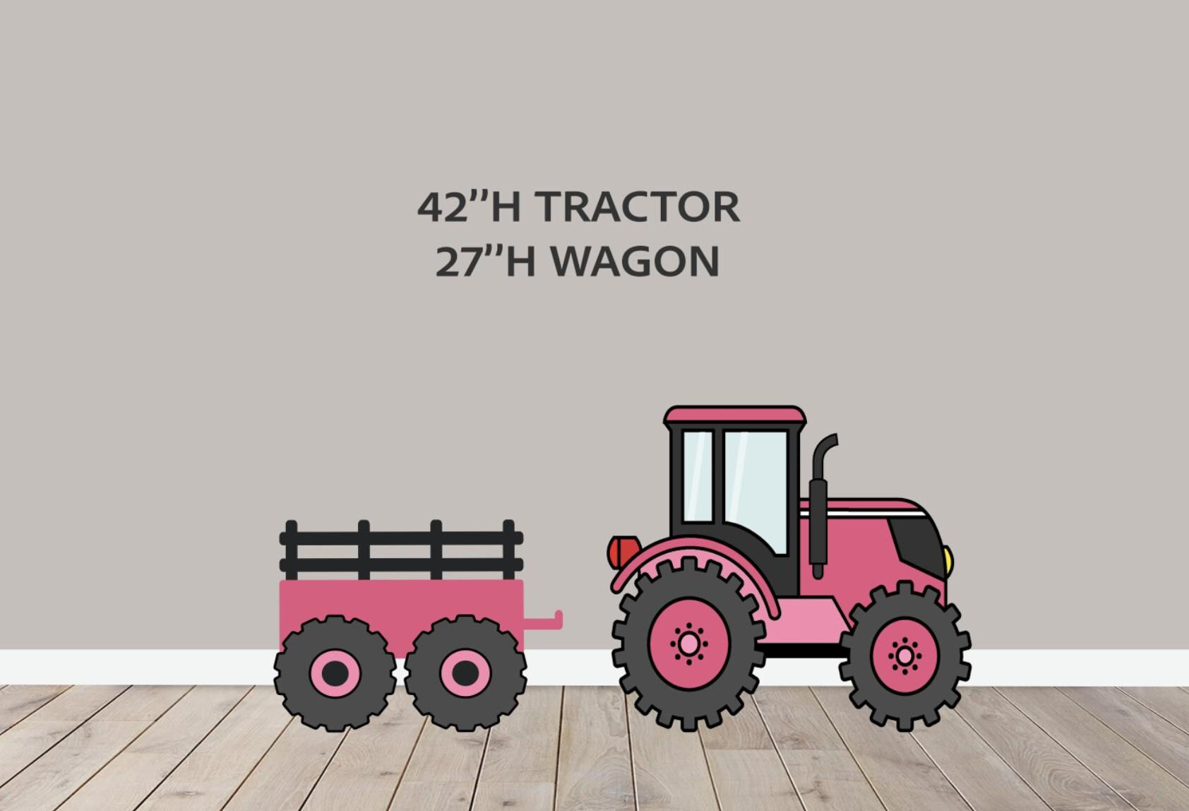 D1074 QS3 PINK TRACTOR, FARM THEME