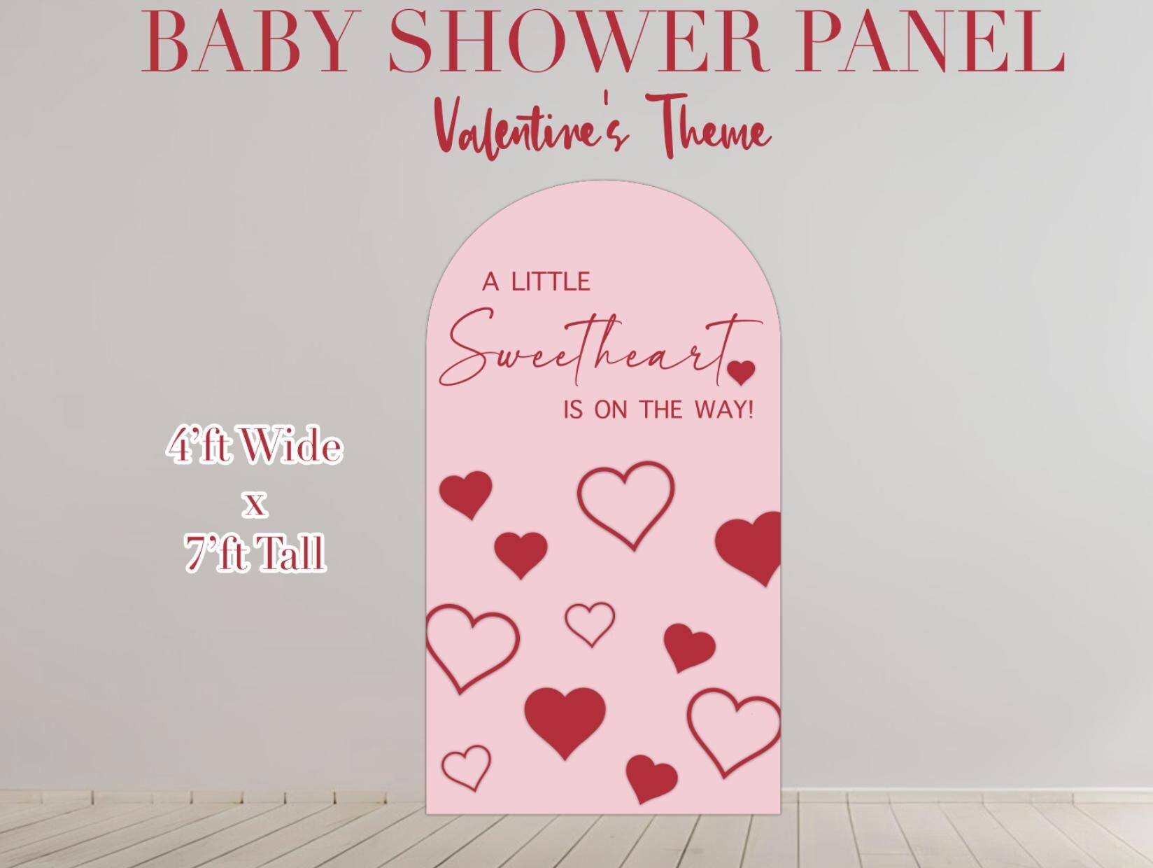 Valentines theme baby shower, Sweetheart panel
