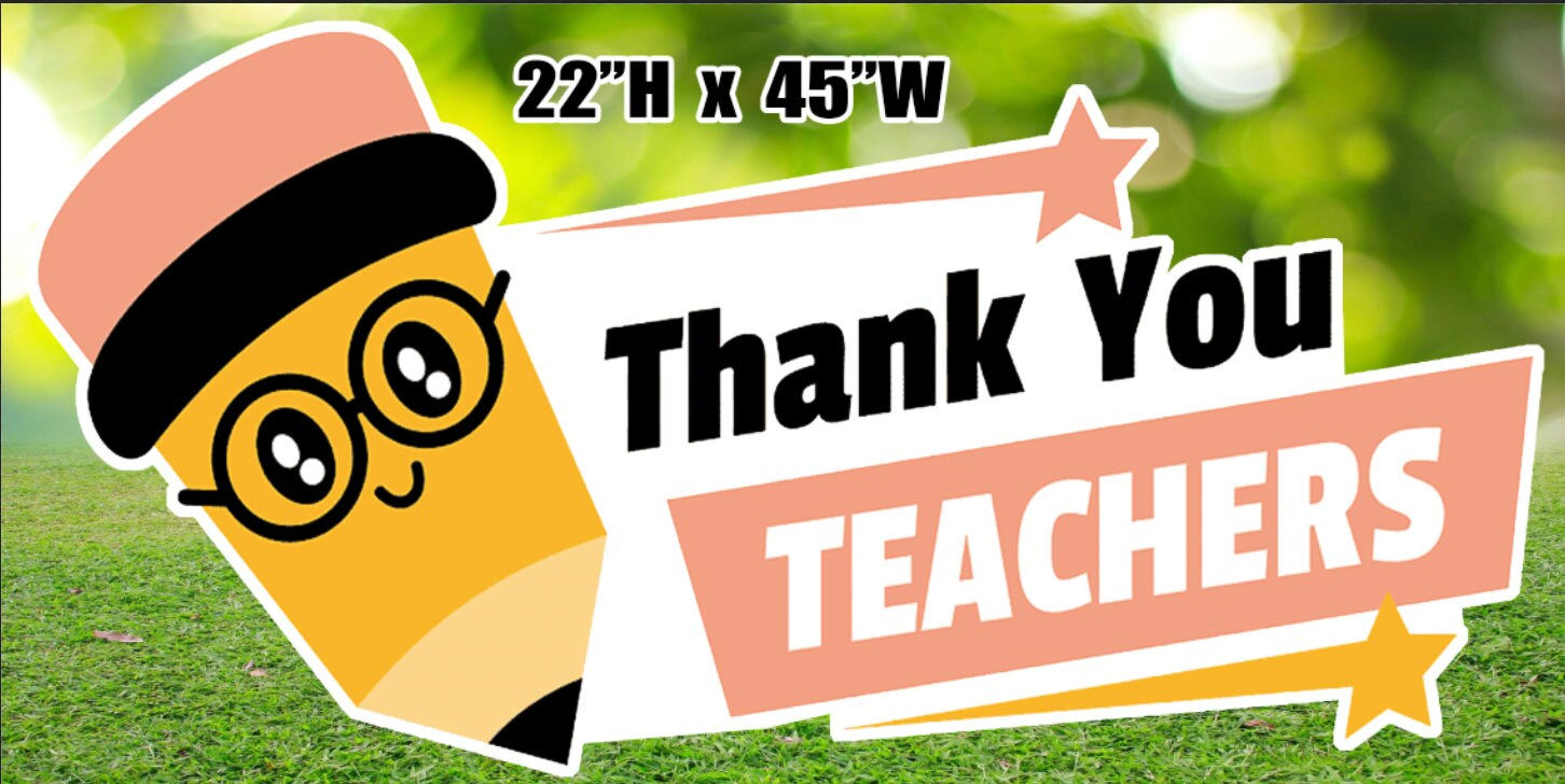 D119 QS SCHOOL TEACHER SIGN
