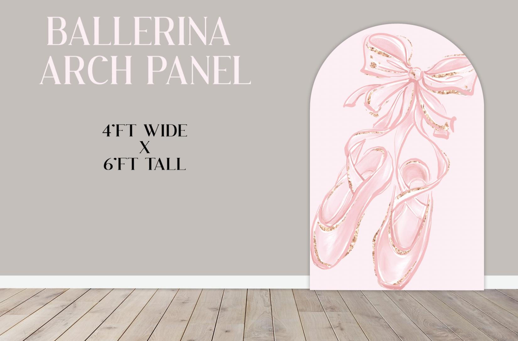 Party Panel, Party Decor, UV printed, party decorations: Bow and ballerina Set,