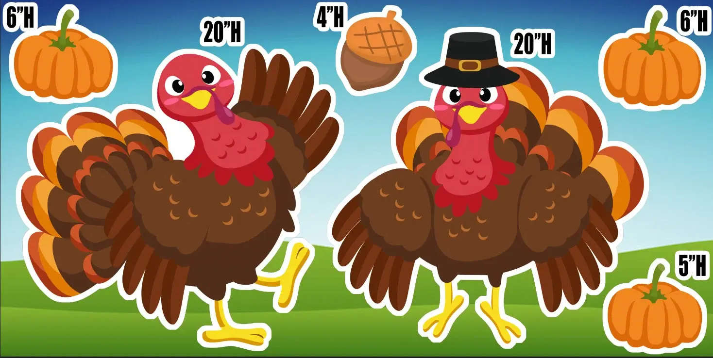 D041 QS TURKEY SET PARTY PROPS