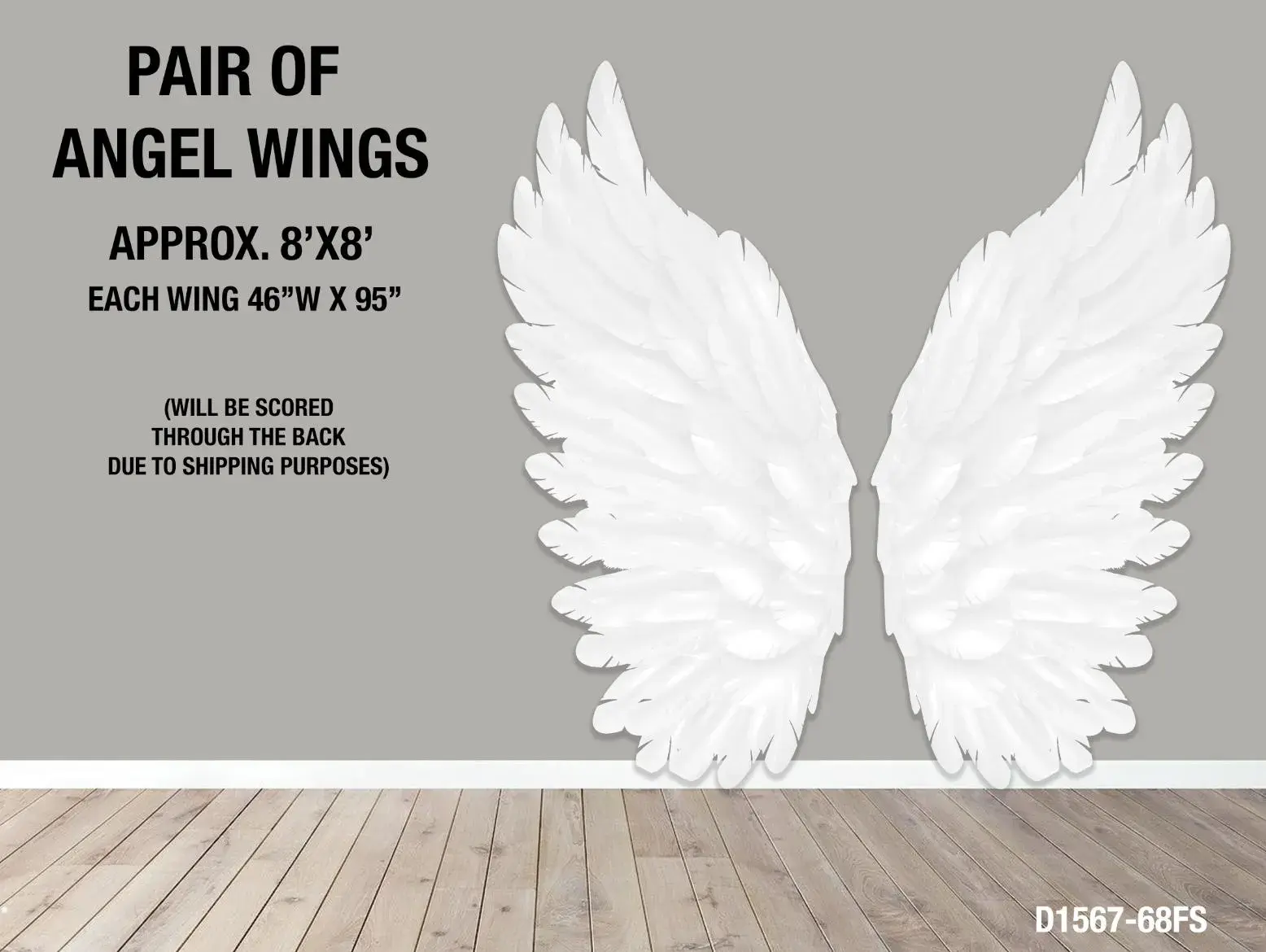 Party Decor, Easy Backdrop, coroplast cutout party decorations: White Angel
