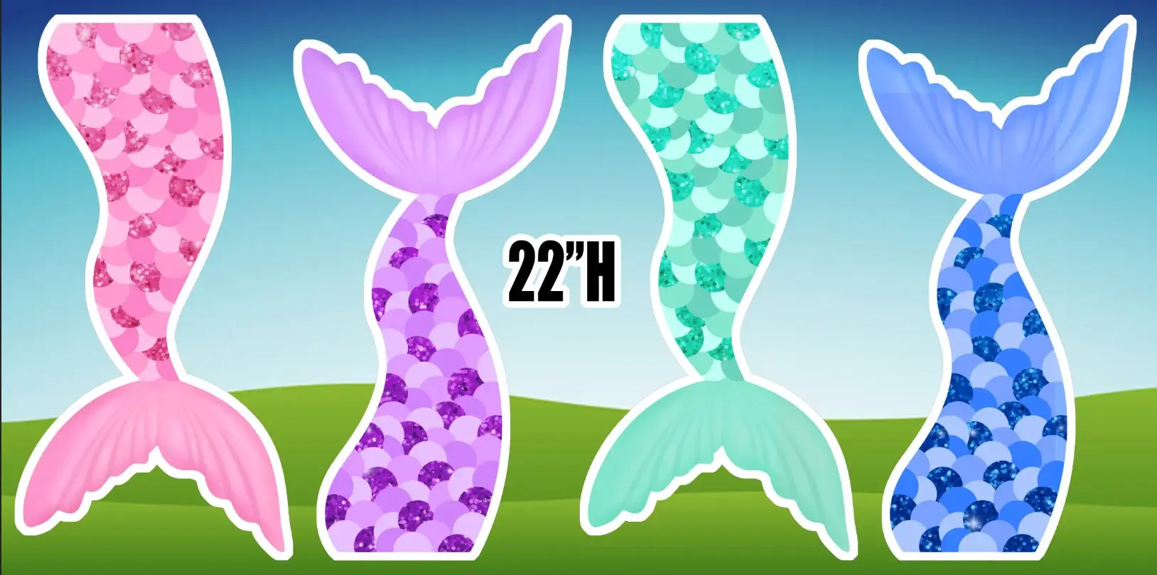 Party Props, Easy Party Prop, Mermaid Cutouts