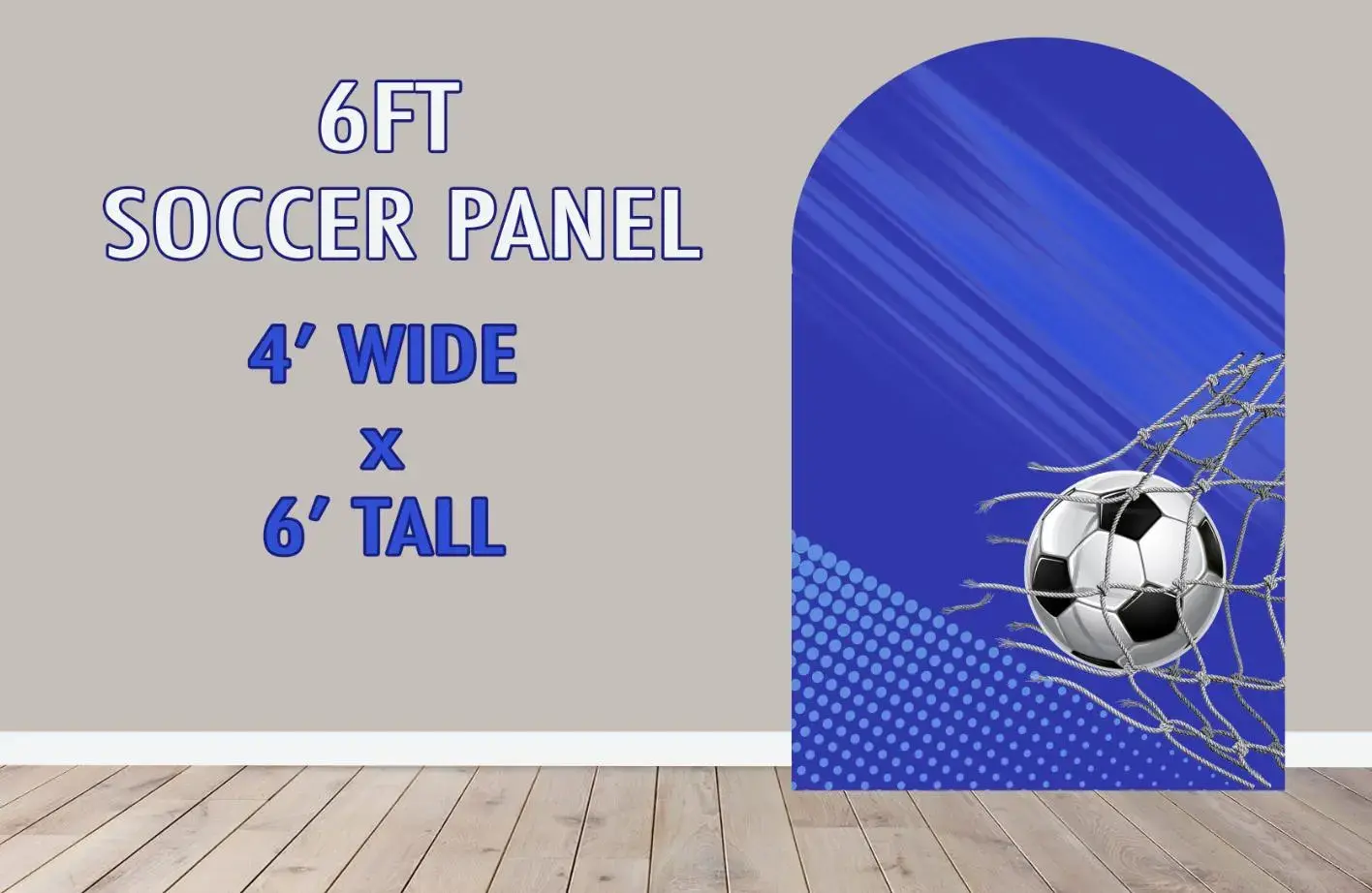 Party Panel decor, UV printed, coroplast cutouts party decorations: 6ft Soccer