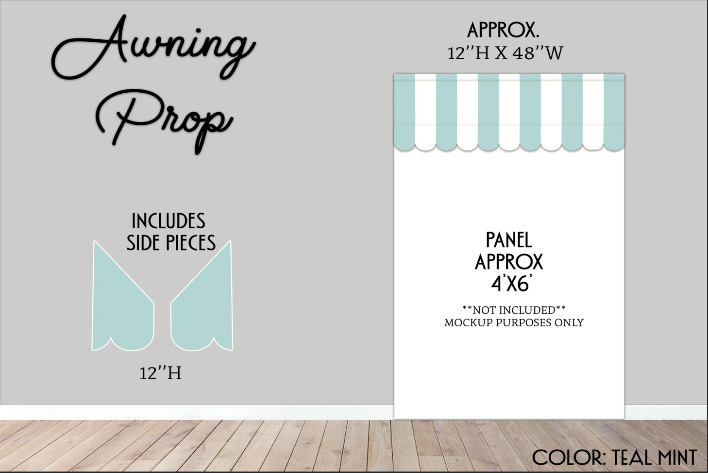 D2356 QS TEAL MINT AWNING