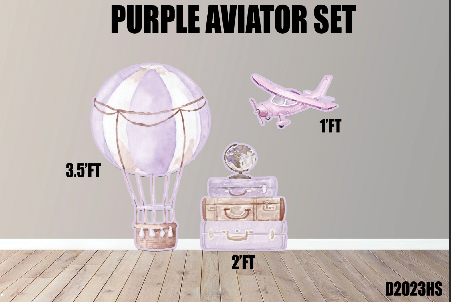 D2023 HOT AIR BALLOON BEAR AIRPLANES