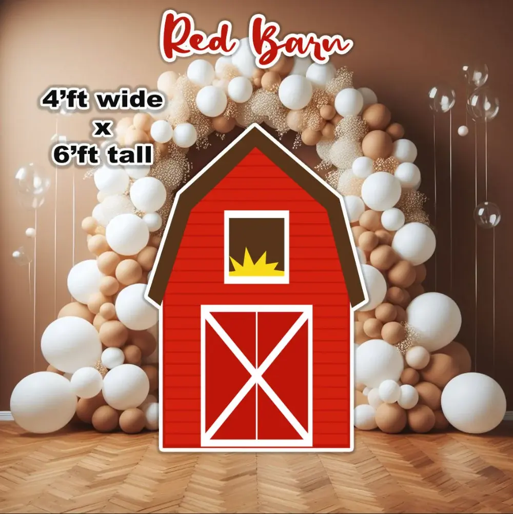 Party Props, Easy Party Prop Barn Theme, Barn Cutout