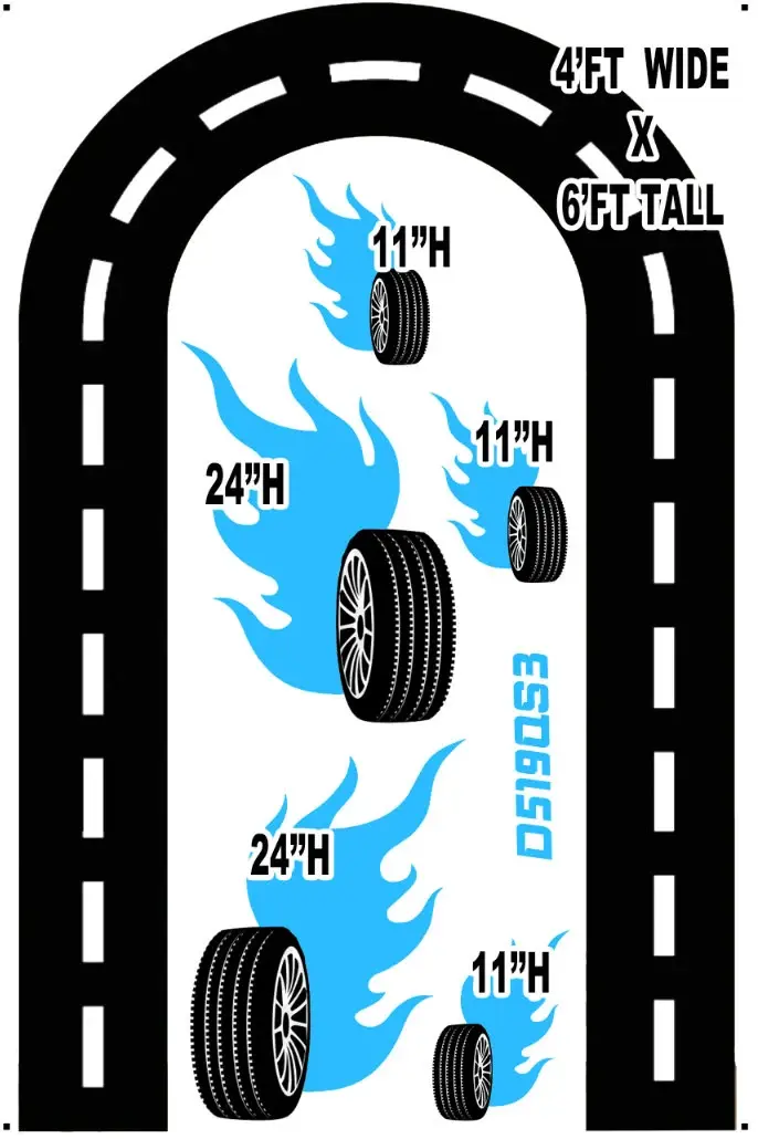 D402 QS3 RACING TRACK PARTY PROPS