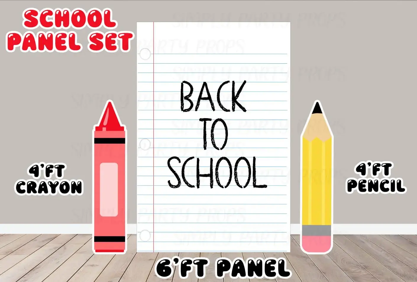 Party Panel, Party Decor, UV printed, coroplast cutouts party decorations: Back