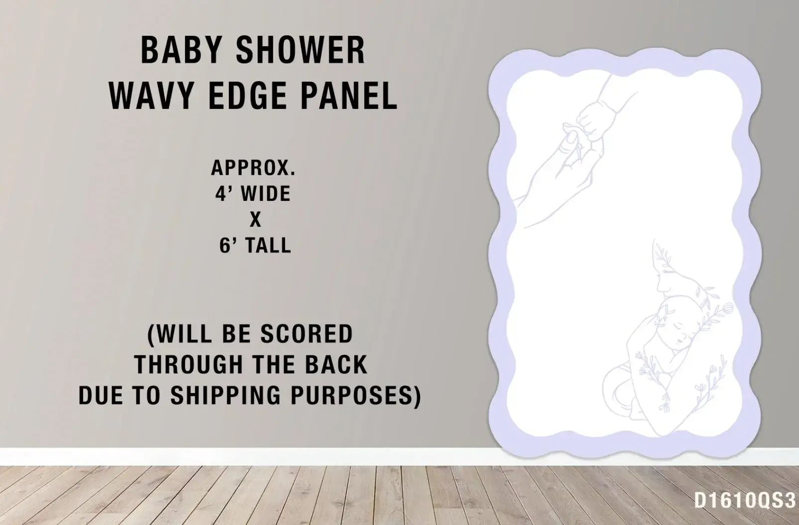 Backdrop Panel Baby Shower, Party Decor, UV printed, coroplast cutout party