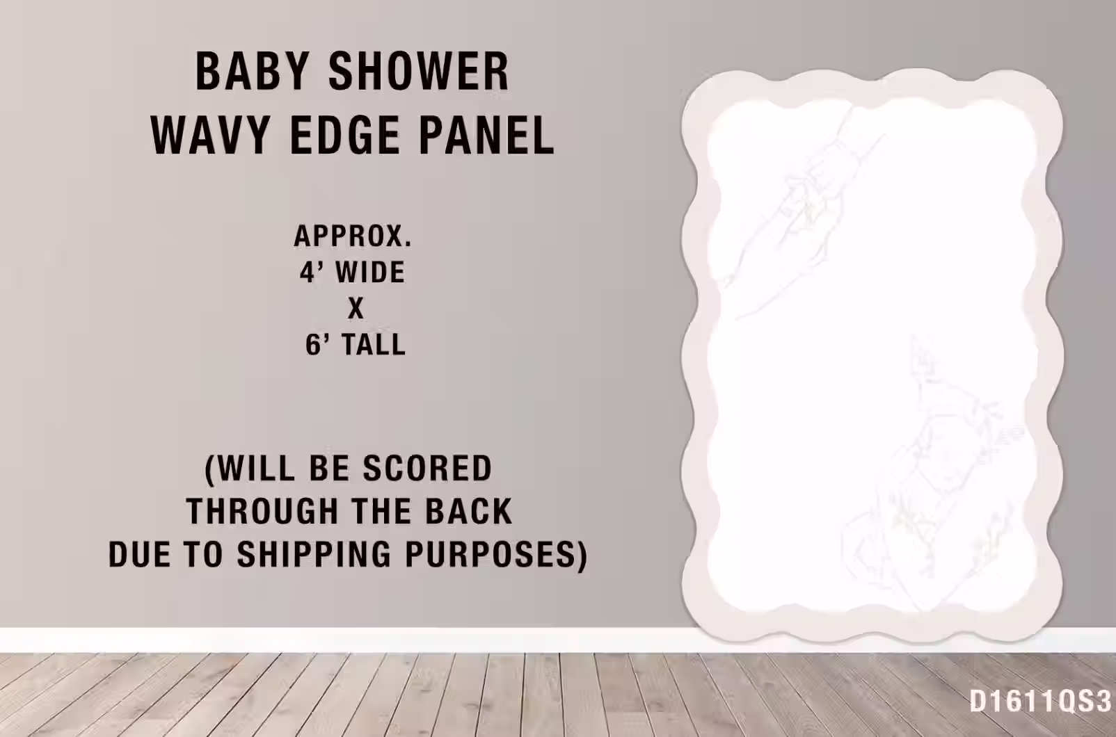 Backdrop Panel Baby Shower, Party Decor, UV printed, coroplast cutout party