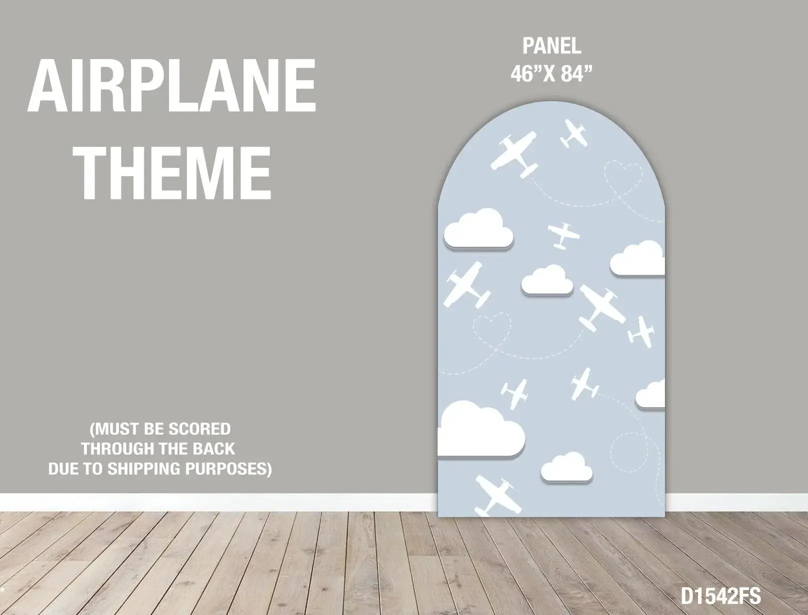 Party Panel decor, UV printed, coroplast cutouts party decoration: Airplane