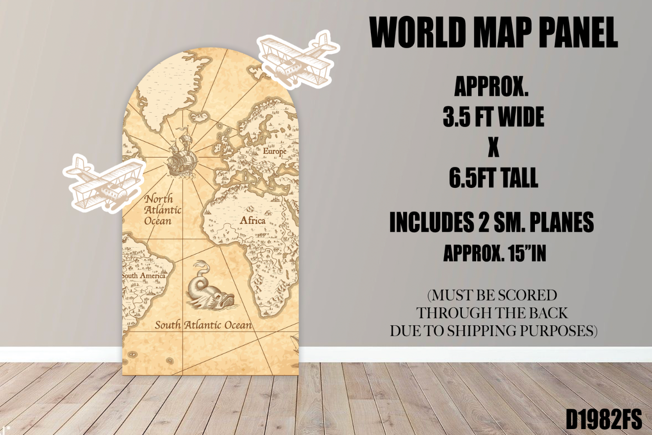 D1982 FSWORLD TRAVEL MAP PANEL