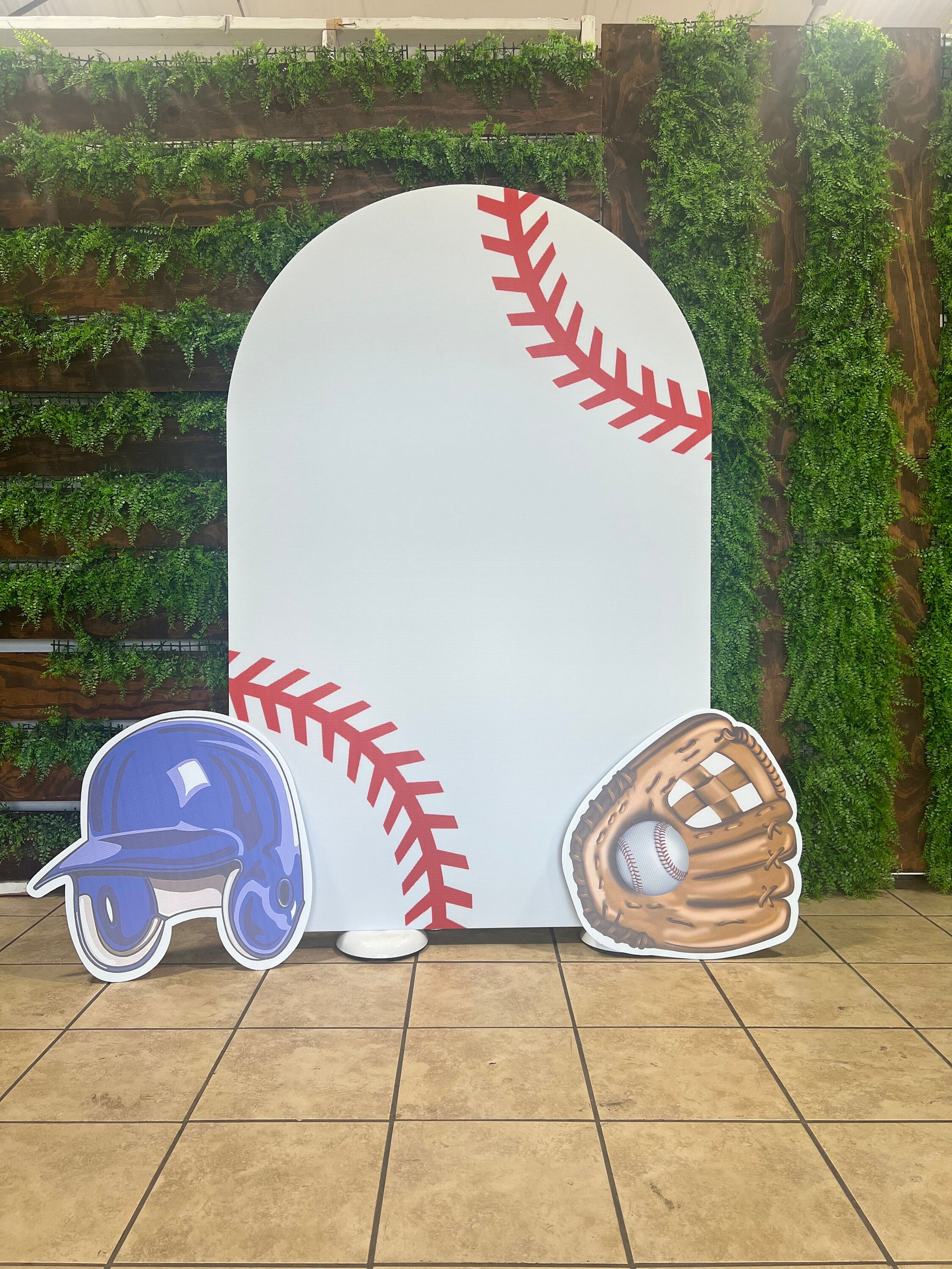 Party Panel decor, party decorations: 6ft Baseball Panel Set