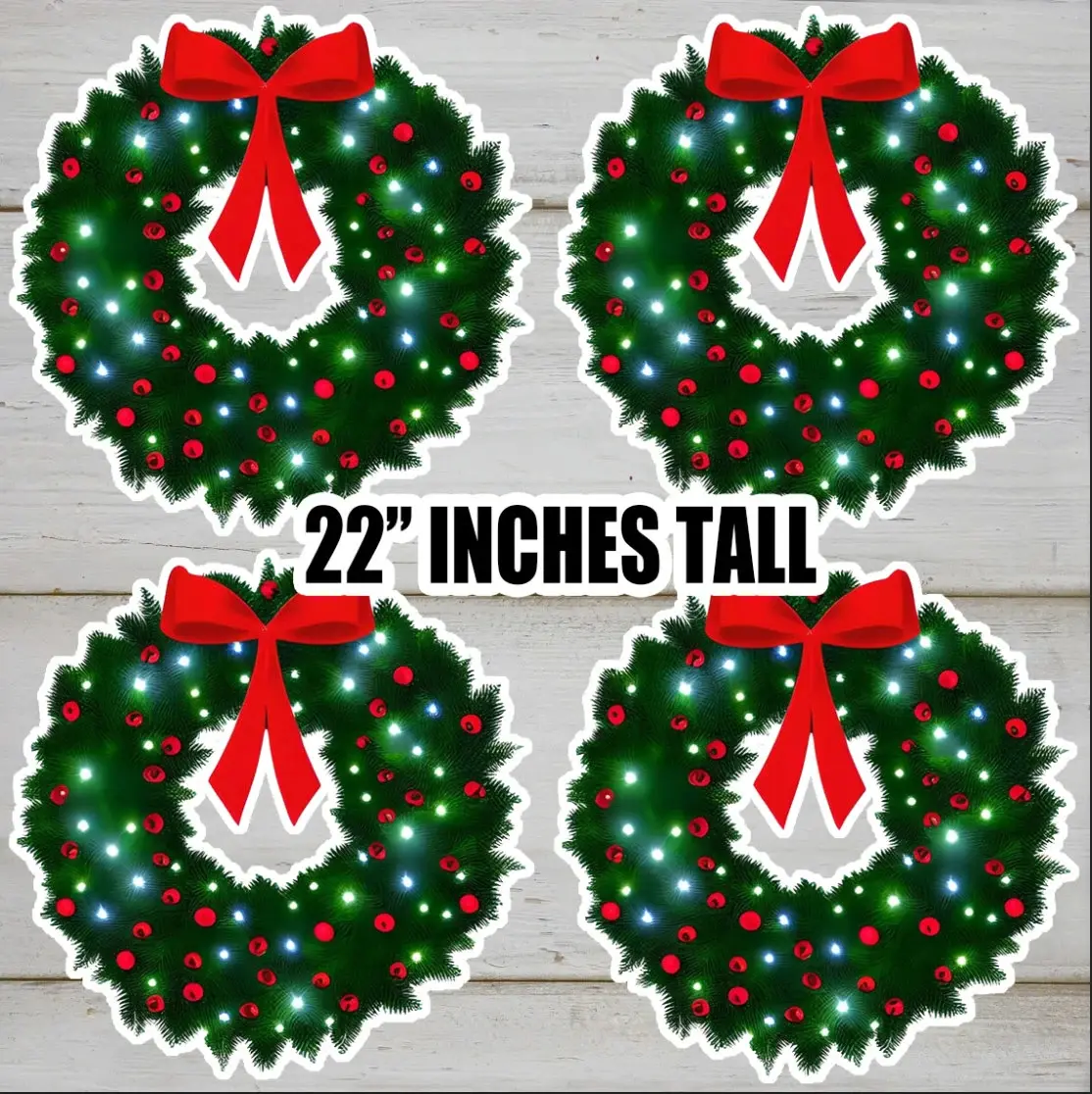 D050 HS CHRISTMAS WREATH PARTY PROPS