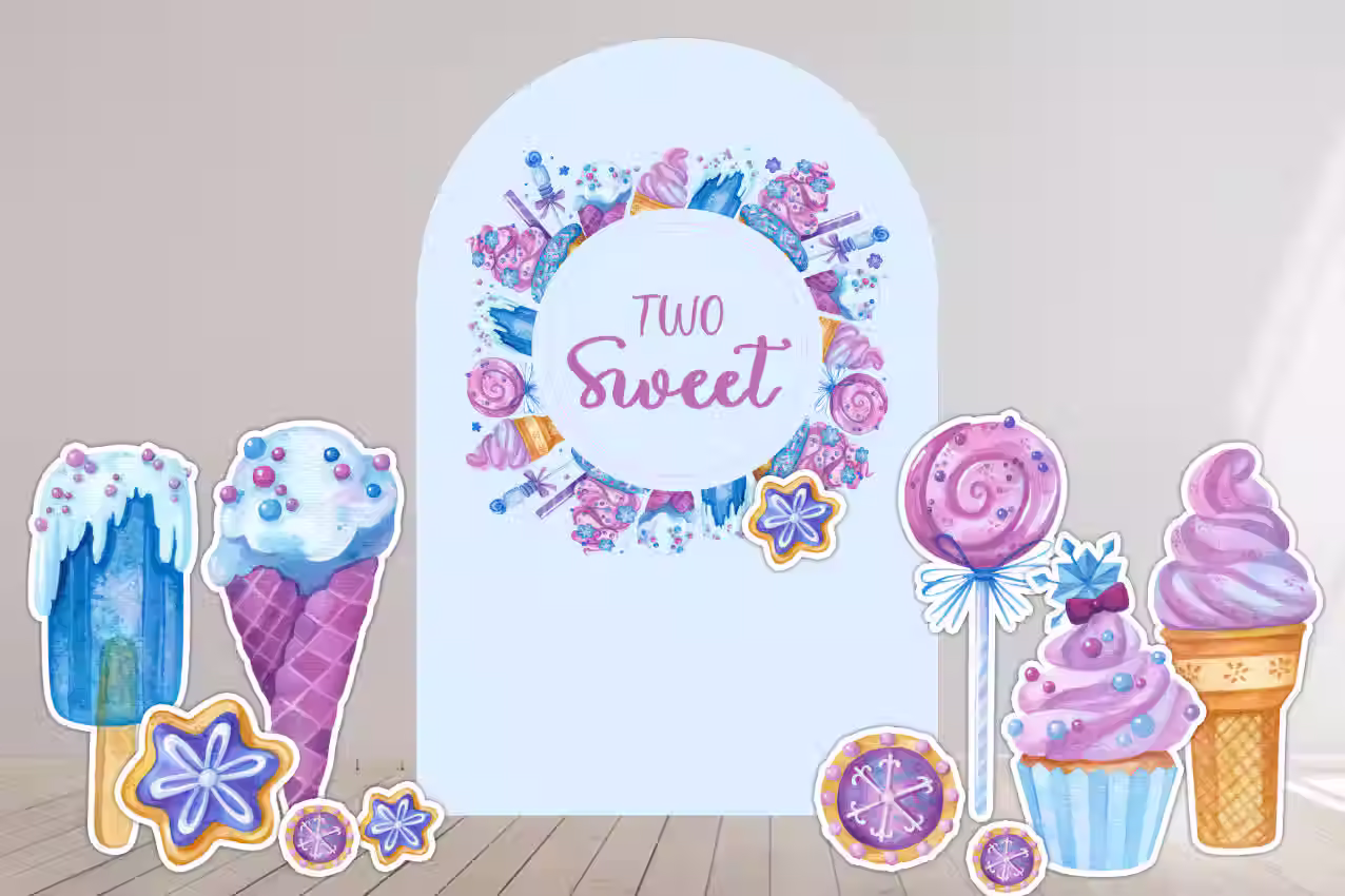 D234 QS3 TWO SWEET PANELS PARTY PROPS