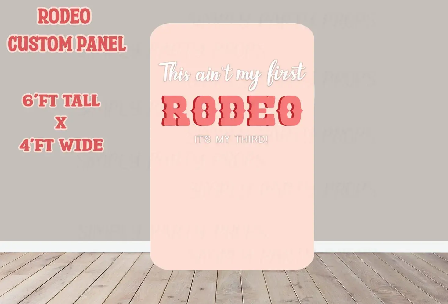 Party Panel decor, UV printed, coroplast cutouts party decorations: Pink