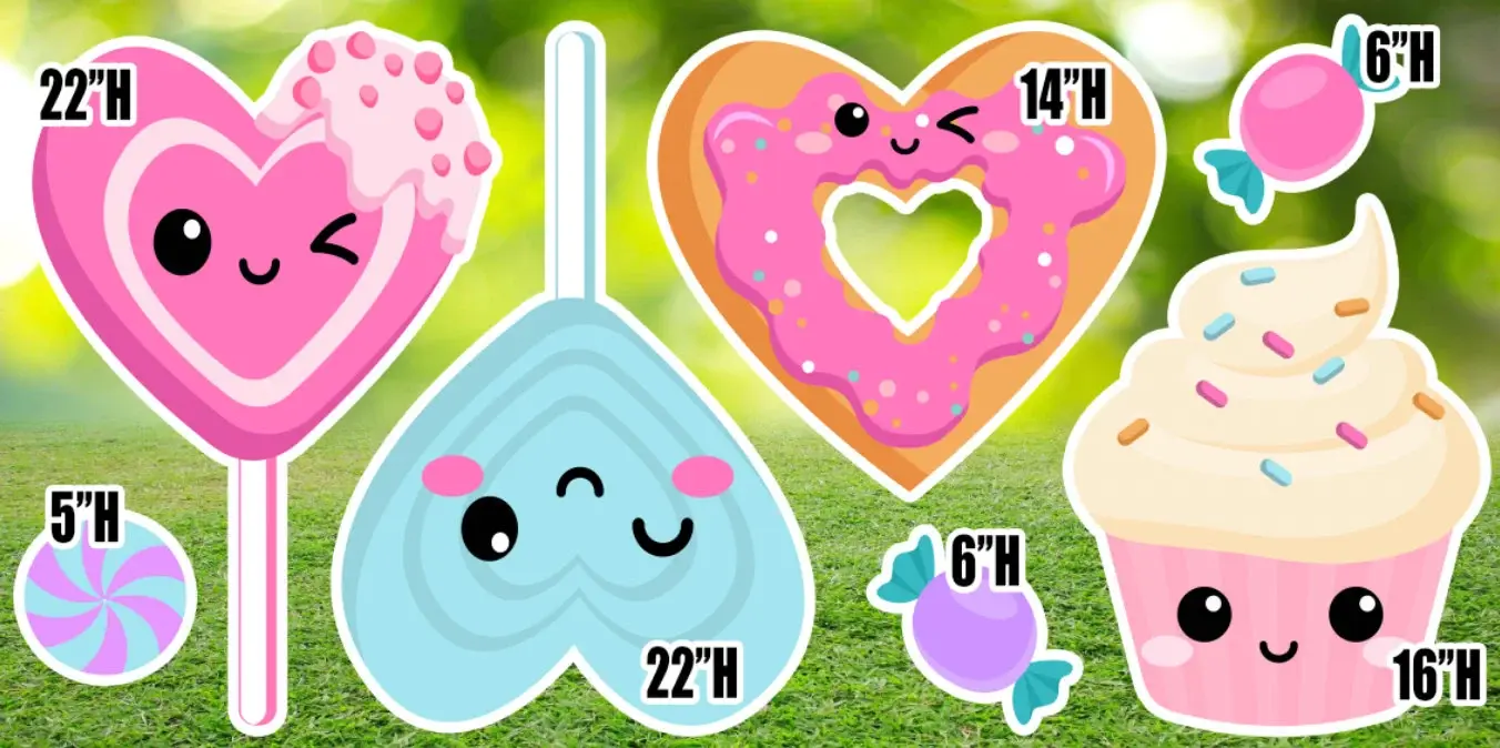 Party Props, Easy Party Decor, Ice cream Cutouts, Sweets Theme