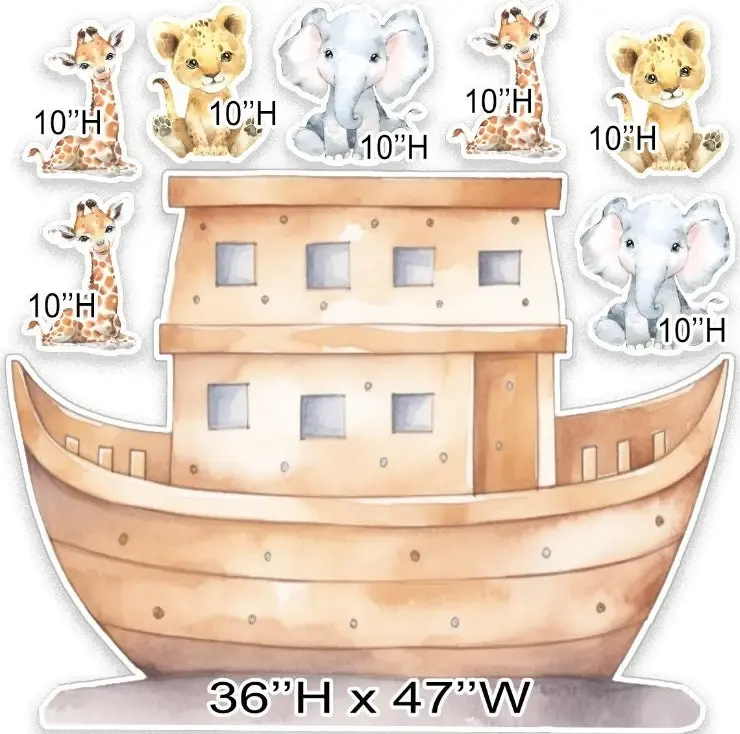 D344 HS NOAH'S ARK PARTY PROPS