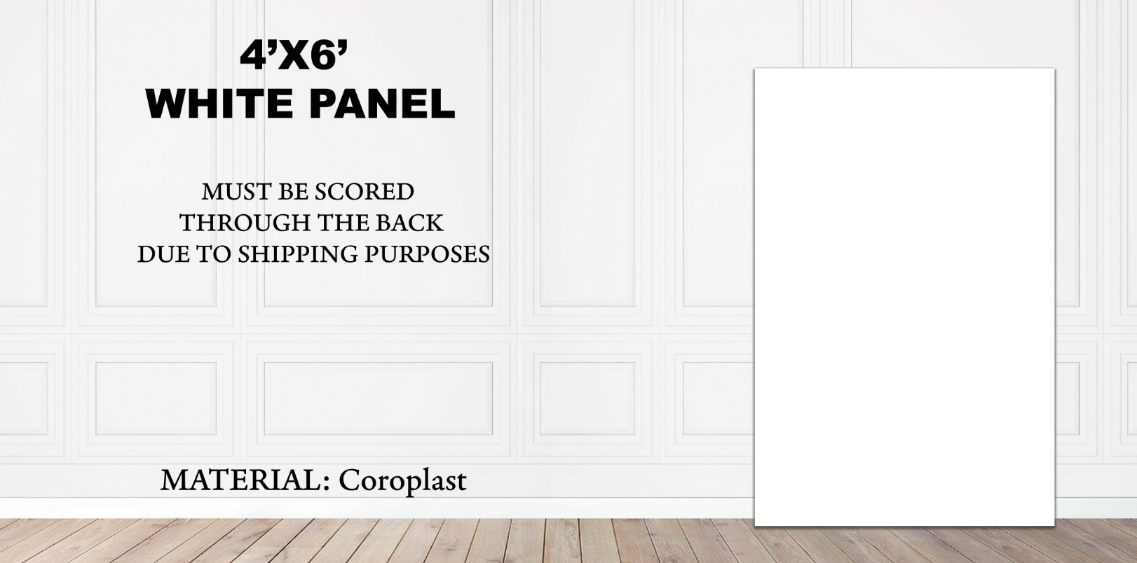 4X6 WHITE PLAIN COROPLAST PANEL