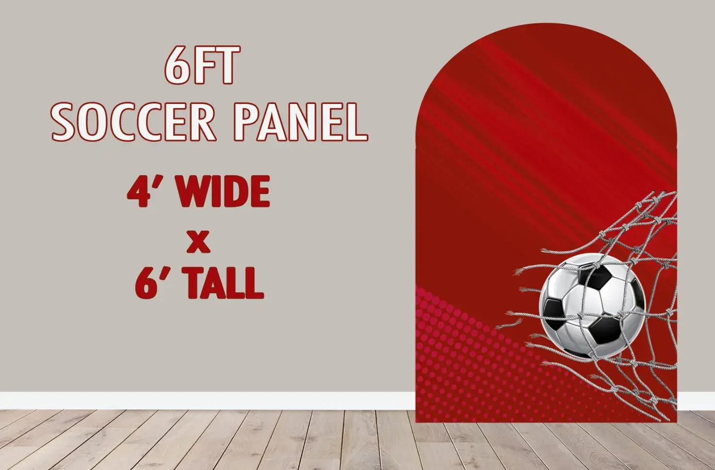 Party Panel decor, UV printed, coroplast cutouts party decorations: 6ft Soccer