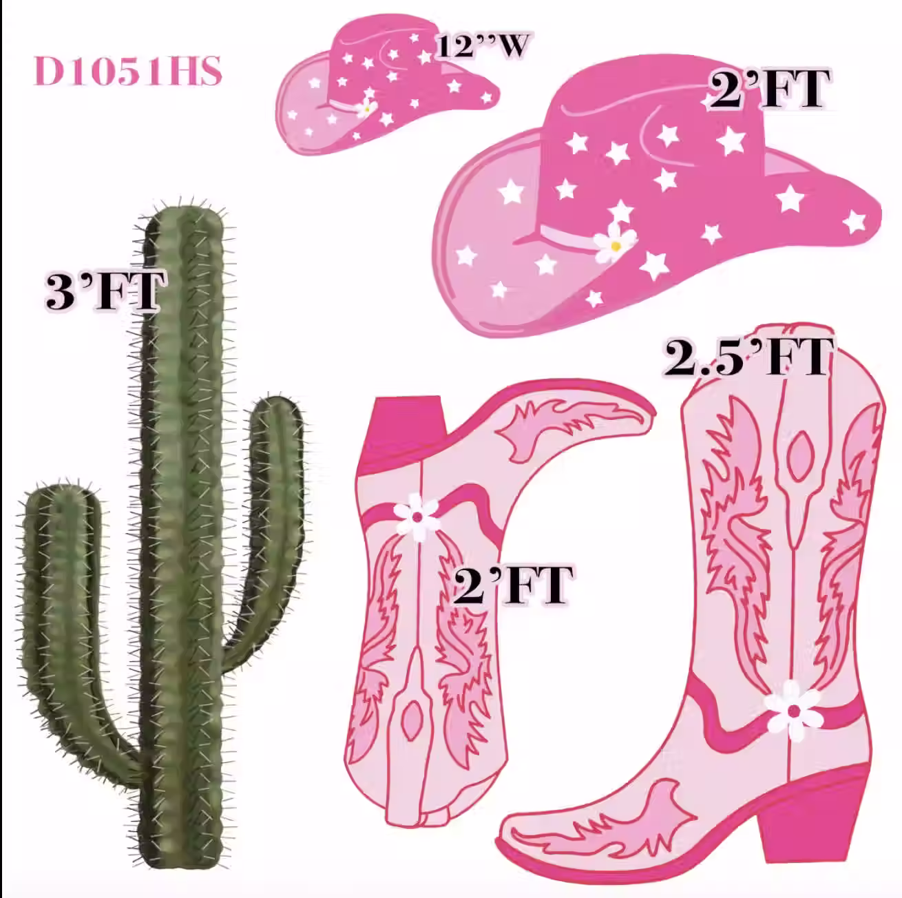 Party Prop Panel, Easy Party Decor, Cowgirl theme, Pink Western