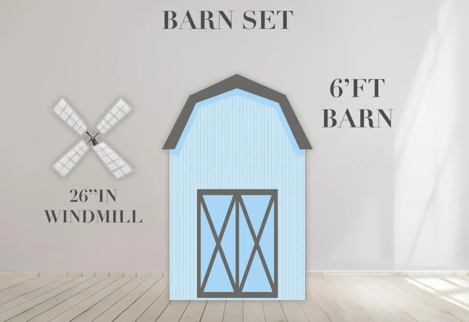 D1161 FS BLUE BARN, FARM THEME