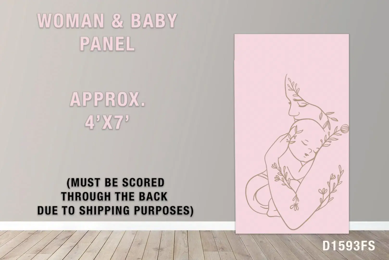 Backdrop Panel Baby Shower, Party Decor, UV printed, coroplast cutout party