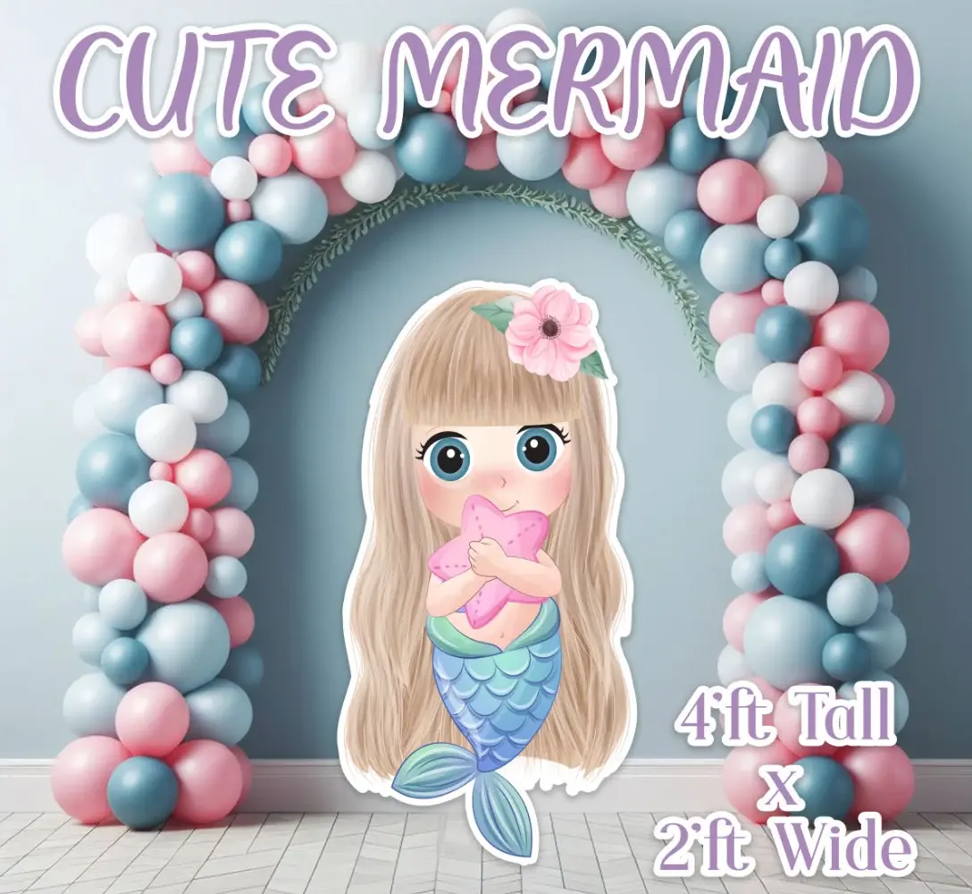D679 QS CUTE MERMAID PARTY PROPS