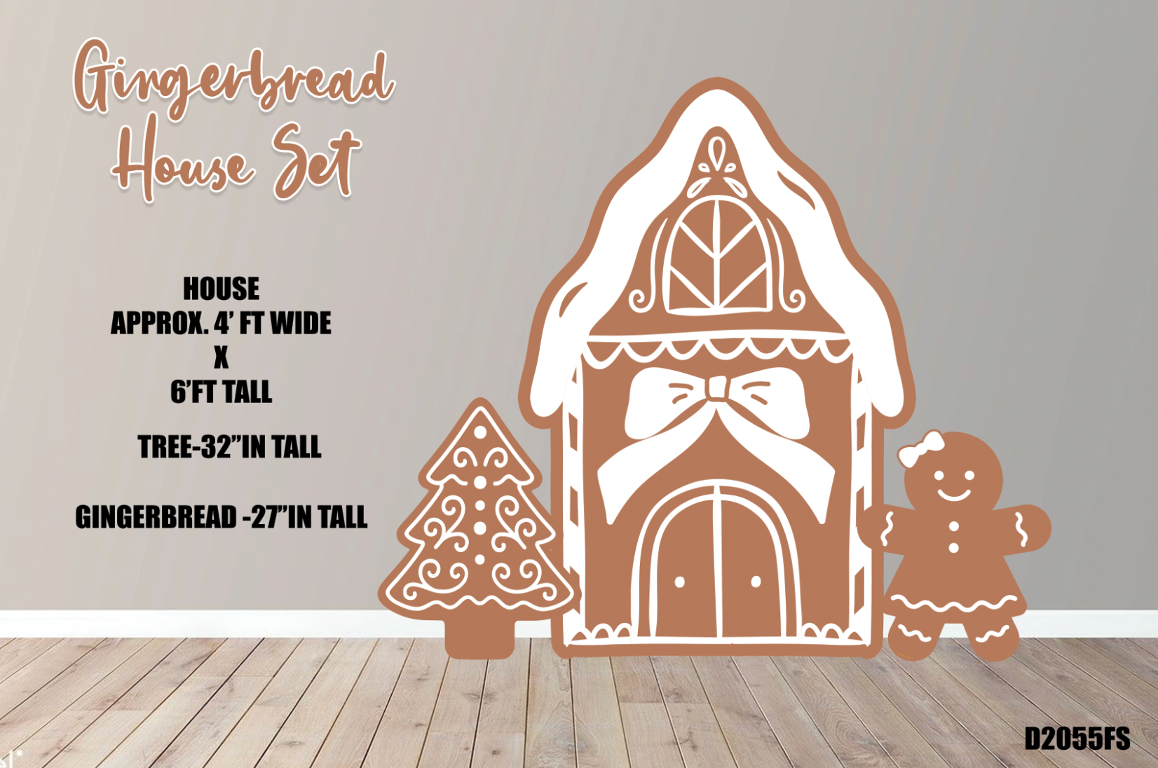 D2055FS GINGERBREAD HOUSE, GINGERBREAD SET
