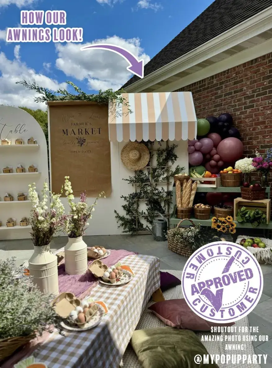 Thumbnail: Party Decor, Easy Diy Awning, coroplast cutout party decorations: PINK Awning