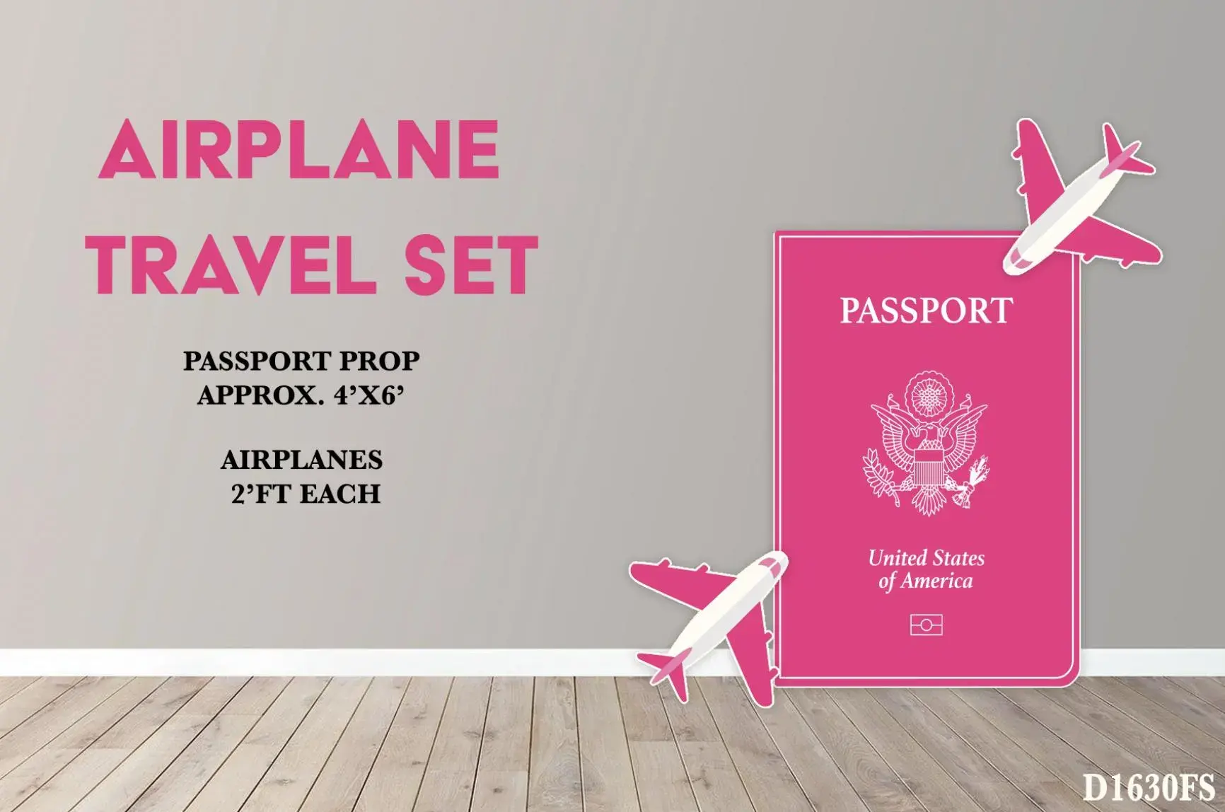Party Panel decor, UV printed, coroplast cutouts party decorations: Travel